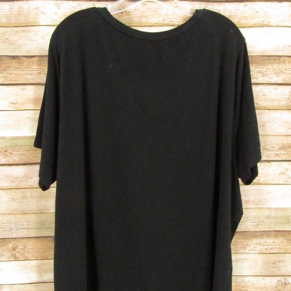 AVA & VIV Black Short Sleeve V-Neck Tee Women's 4X - Picture 13 of 14
